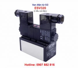 Van điện từ khí nén 5/2 Airtac ESV320 + đế van ESV320M