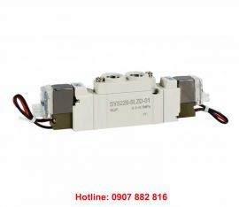 Van Điện Từ Khí Nén SMC SY5220-4LZD-01 (Van Khí Nén 5/2, Ren 9,6mm, AC220V)