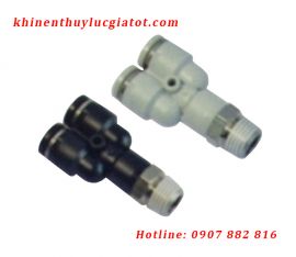 Đầu Nối Hơi 1 Đầu Ren 2 Đầu Ống AIRTAC PYB