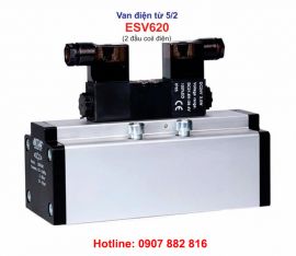 Van điện từ khí nén 5/2 Airtac ESV620 + đế van ESV602M